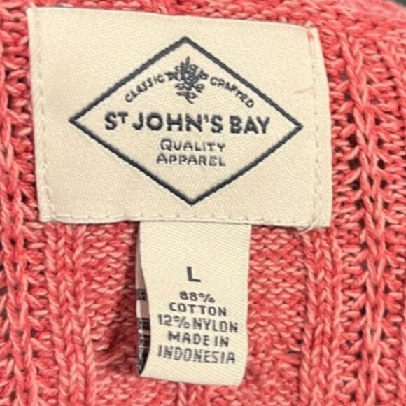 St. John's Bay Coral Cable Knit Sweater - Picture 7 of 7